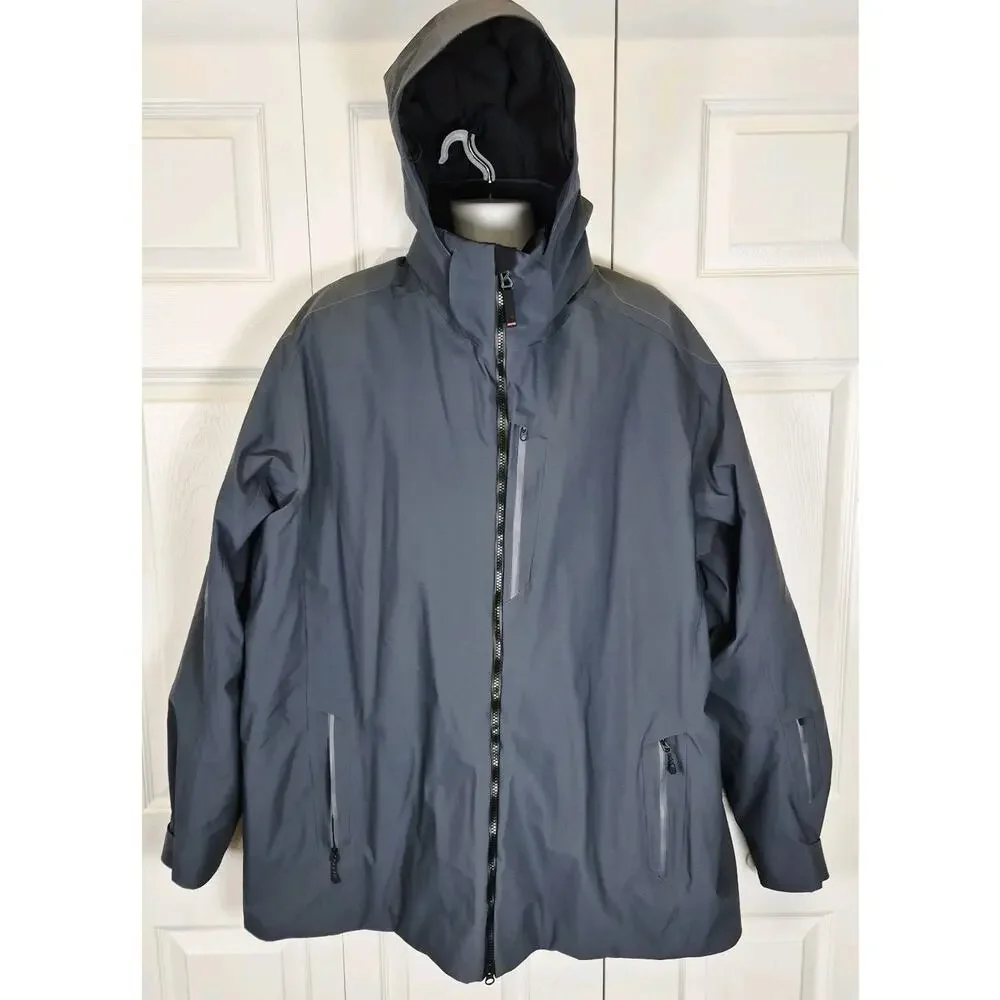 Bogner Fire + Ice Men's Ski Jacket Sz 56 3XL Black Gray WP Insulated Hooded Coat